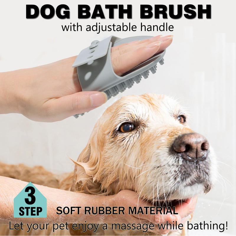 3PCS Dog Grooming Brush - Dog Brush for Shedding Massaging Bathing - Double Sided Shedding, Dematting Undercoat Rake - Self Cleaning Slicker Brush for Dogs and Cats with Long or Short Coats Blue-3Pcs - PawsPlanet Australia