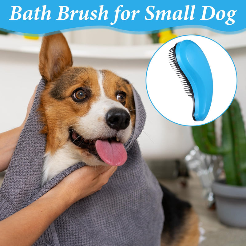 Small Dog Brush Puppy Brush for Small Dogs Portable Puppy Brush Grooming Tool Reduces Shedding & Tangles for Shih Tzu, Yorkie, Teddy, Chihuahua (Blue) - PawsPlanet Australia