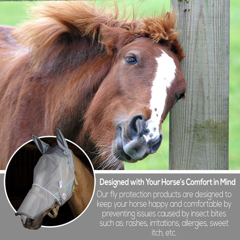 Derby Originals Reflective Fly Mask Grey