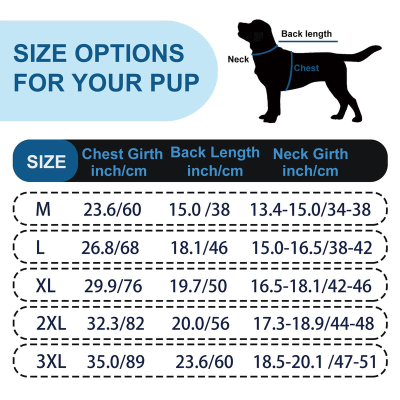 FEimaX Dog Surgery Recovery Suit, Long Sleeve Onesie Female Male Dog Surgical Suit Post Op Spay Bodysuit for Medium Large Dogs Cone E-Collar Alternative Pet Medical Shirt (XXL, Blue Leopard Print) XXL