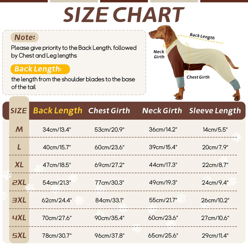 Lightweight Dog Onesie for Summer, Cool Breathable Four-Leg Pollen Protection Suit, UV Sun Protection & Mud Dirt Proof Suit, Protective Full Body Clothing for Medium Large Dogs, Beige L