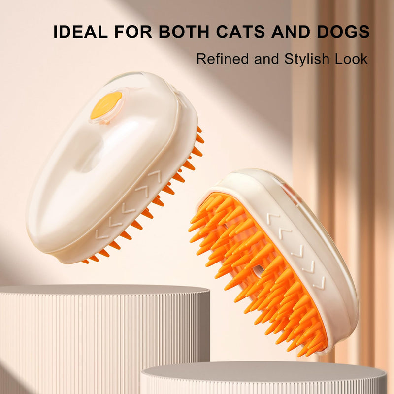 Spritz Defur Comb for Cats | Upgraded Electric Cloud Care Cat Brush | Steam Brush for Cats | Cat Nail Clippers with Safety Design | Pet Bath Brush with Gel Dispenser |3PCS Premium Grooming Supplies - PawsPlanet Australia