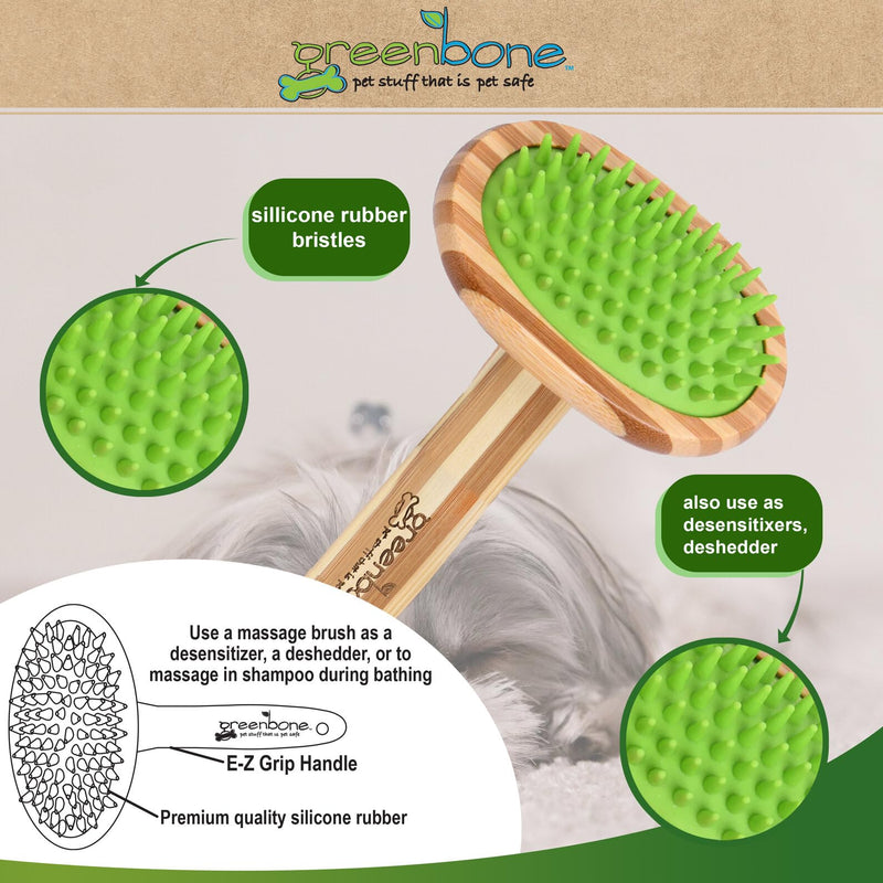 Pet Spa Massager - All-Natural Bamboo Pet Grooming Tool - Entirely Made from Sustainable Bamboo for Dogs & Cats - PawsPlanet Australia
