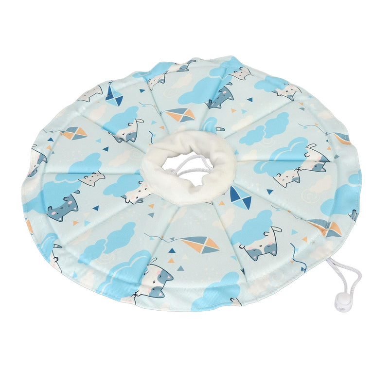 Cat Cone Collar, Multipurpose Soft Drawstring Design Waterproof Pet Cat Elizabethan Collar for Cats for Pets (Genericadyo0s68ng-14), Blue Genericadyo0s68ng-14 - PawsPlanet Australia