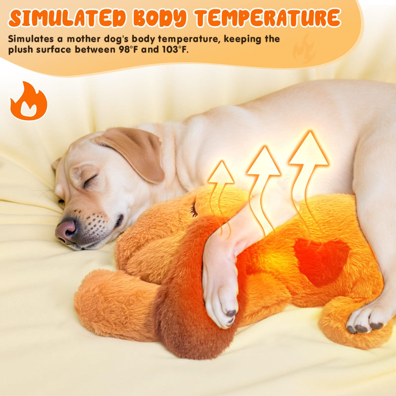 3-in-1 Heartbeat Puppy Toy, Simulates Breathing/Heartbeat/Warmth,Anxiety Relief, Sleep Aid for Puppy, Ideal for Crate Training. - PawsPlanet Australia