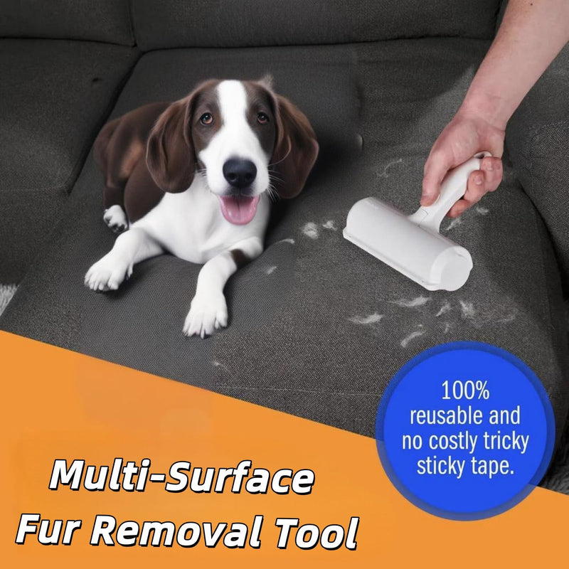 Roller Pet Hair Removal Tool，Reusable Lint Roller - Cat and Dog Hair Remover for Furniture，Dog Brush for Shedding，Portable Multi-Surface Fur Removal Tool (Sofas,Carpets,Clothing,Bed Sheet) - PawsPlanet Australia