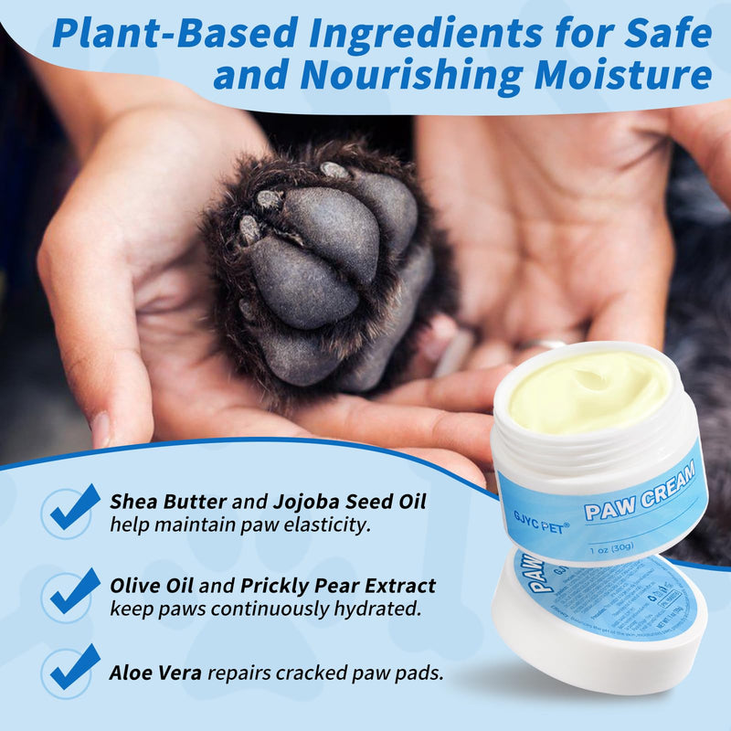 Nourishing Pet Paw Cream– Protects & Heals Dry, Cracked Paws – Natural & Safe for Dogs & Cats 33g milky white - PawsPlanet Australia