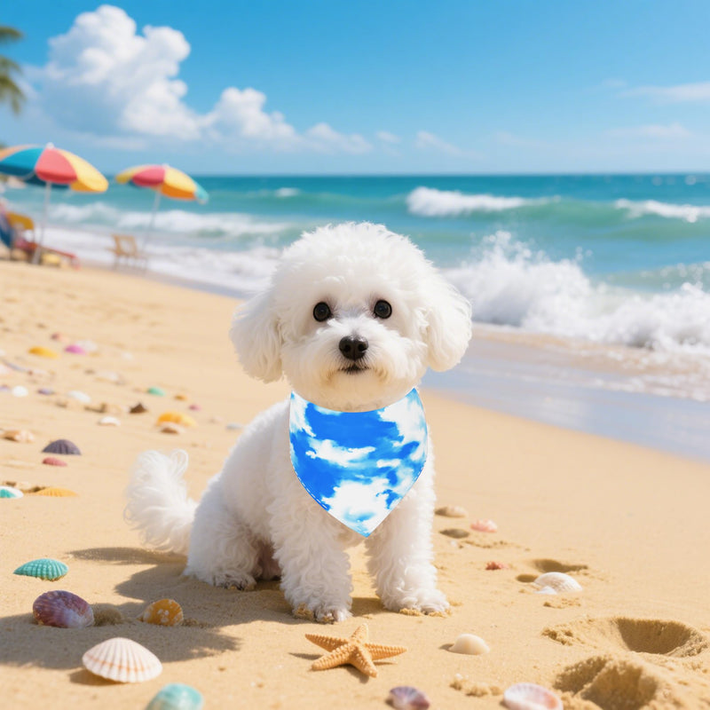 30 Pcs Tie Dye Dog Bandanas for Small Dogs Stitch Dog Bandana Bulk Reversible Print One Side Polyester Puppy Scarves Party Grooming S - PawsPlanet Australia