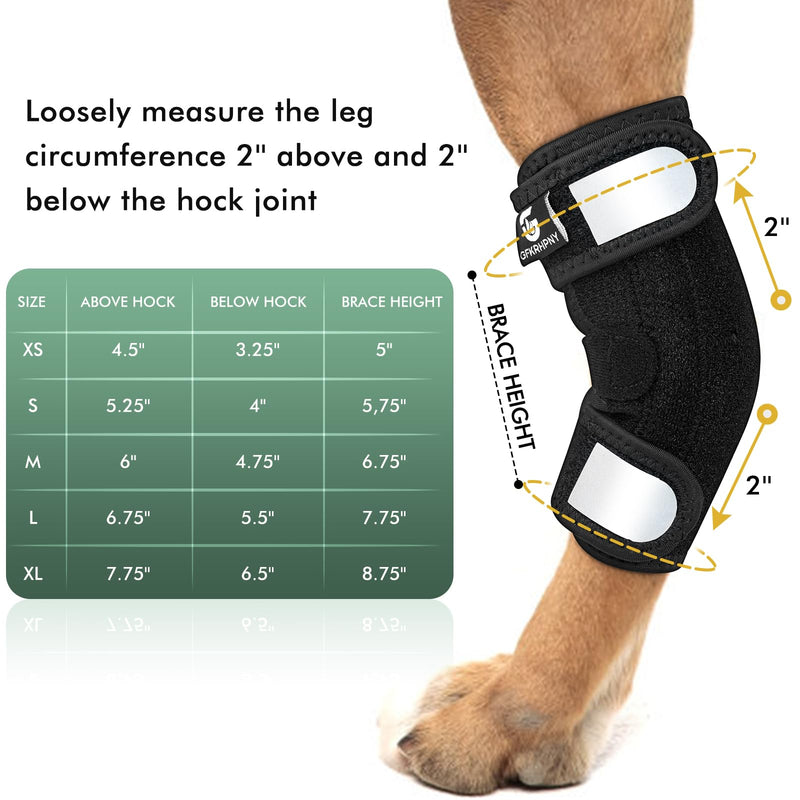 Dog Leg Braces for Back Leg for Torn ACL & CCL, Rear Leg Hock Ankle Brace with Metal Spring Inserts Reflective Straps, Dog Wrap Brace for Bottom Joint for Injury Sprain, Wound Care M - PawsPlanet Australia