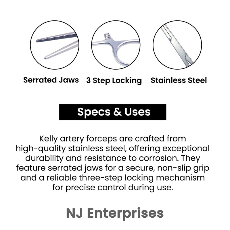 Hemostat Forceps, Stainless Steel Dog Cat Pet Scissors Ear Hair Clamp Fishing Scissors Tools - Hemostat Groomer Crafting Soldering Tweezers, self-Locking Alligator Forceps (16.5cm Straight)