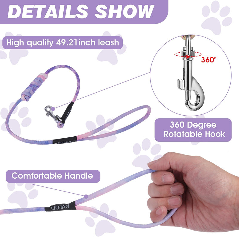 Cat Harness and Leash for Walking Escape Proof Adjustable Soft Harnesses and Leash Set Easy to Wear Kitten Harness for Travel Training and Walking(Gradient Purple) Gradient Purple - PawsPlanet Australia