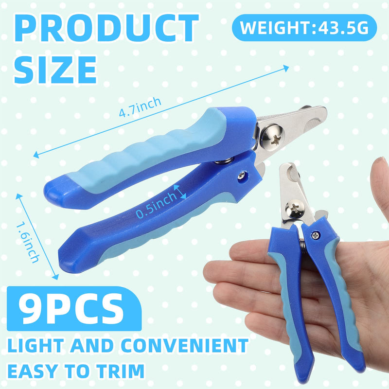 9 Pcs Dog Nail Clippers Bulk Pet Nail Clippers, Dog Toenail Clippers Dog Nail Trimmer Dog Clippers for Grooming Nails Dog Claw Care for Small Medium Dogs - PawsPlanet Australia