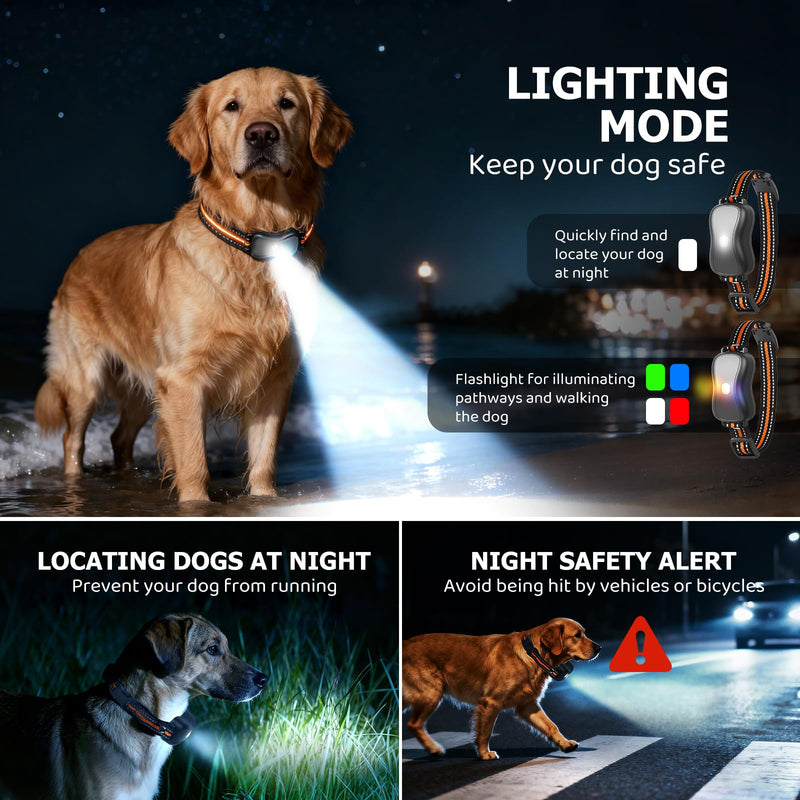 Shock Collar for Dog - 3300FT Dog Shock Collar with Remote, IP67 Waterproof Training Collar with 3 Modes & LED Light, Rechargeable e Collar for Large Medium Small Dogs - PawsPlanet Australia