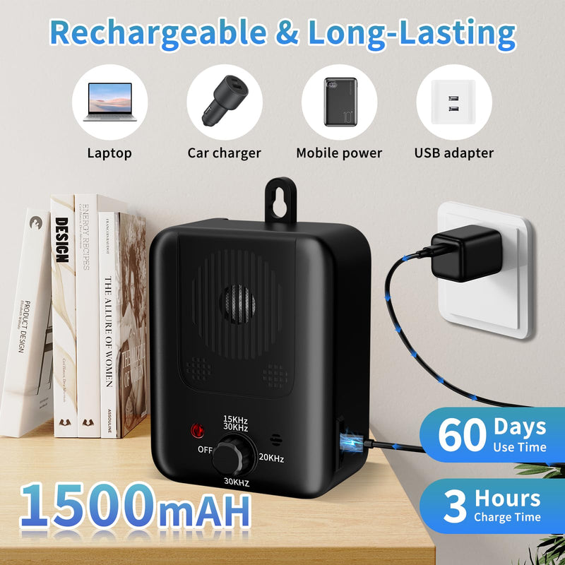 Anti Barking Device for Dogs - 50FT Dog Barking Deterrent Device - 3 Modes Ultrasonic Stop Dog Barking - Rechargeable Bark Stopper Indoor Outdoor Home Garden Automatic Bark Alarm Tool Dogs - PawsPlanet Australia