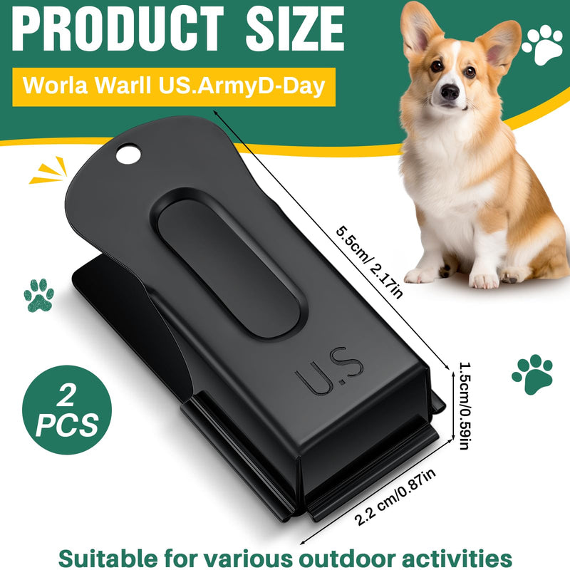 2 Pieces Brass Pet Training Clicker Signaling Cricket Clicker Metal Dog Clicker for Puppy Cats Trainer Pet Owners (Black) Black - PawsPlanet Australia