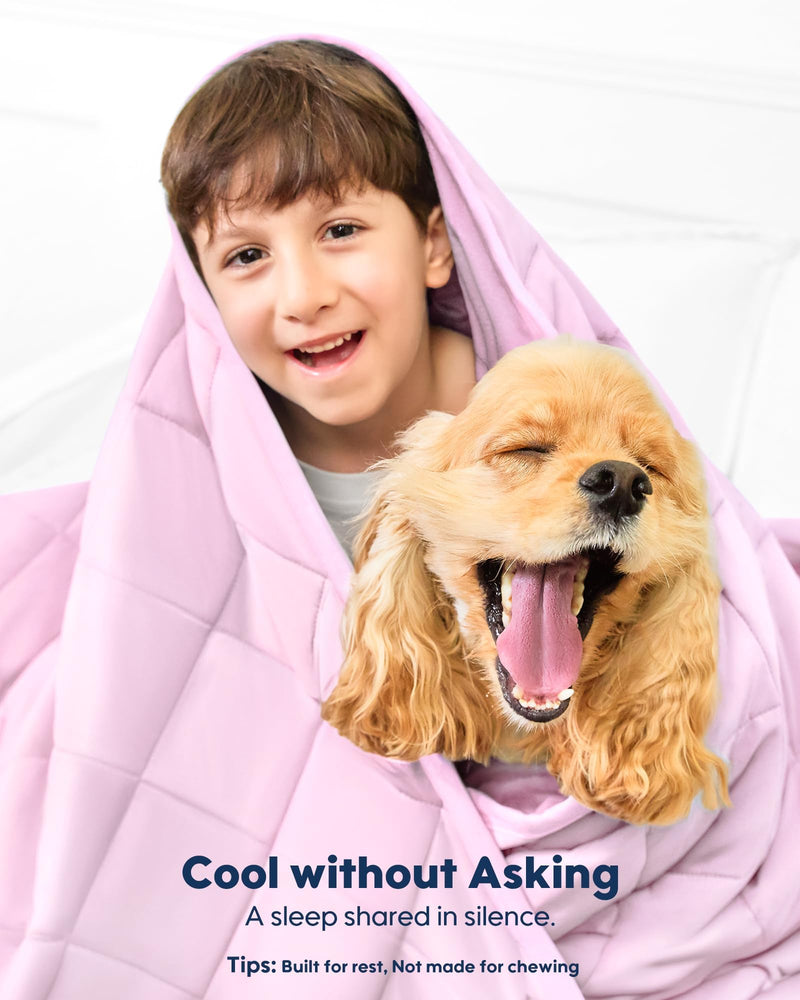 KASBAH Dog Cooling Blanket & Mat, Waterproof Pet Blankets for Couch, Bed and Car Seat, Washable Reversible Dog Blanket Throw (Cool & Warm), Q-MAX >0.5, 40 x 56 Inch Pink 40x56inch - PawsPlanet Australia