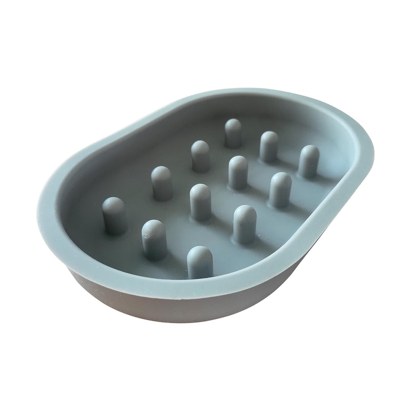 Slow Feeder Bowl Compatible with Sureflap Surefeed Feeders - BPA Free & Dishwasher Safe Silicone Slow Feeder Bowl for Small & Med Breed, Non-Slip Puzzle Cat Food Bowl, Perfect for Fast Eaters (Gray) - PawsPlanet Australia