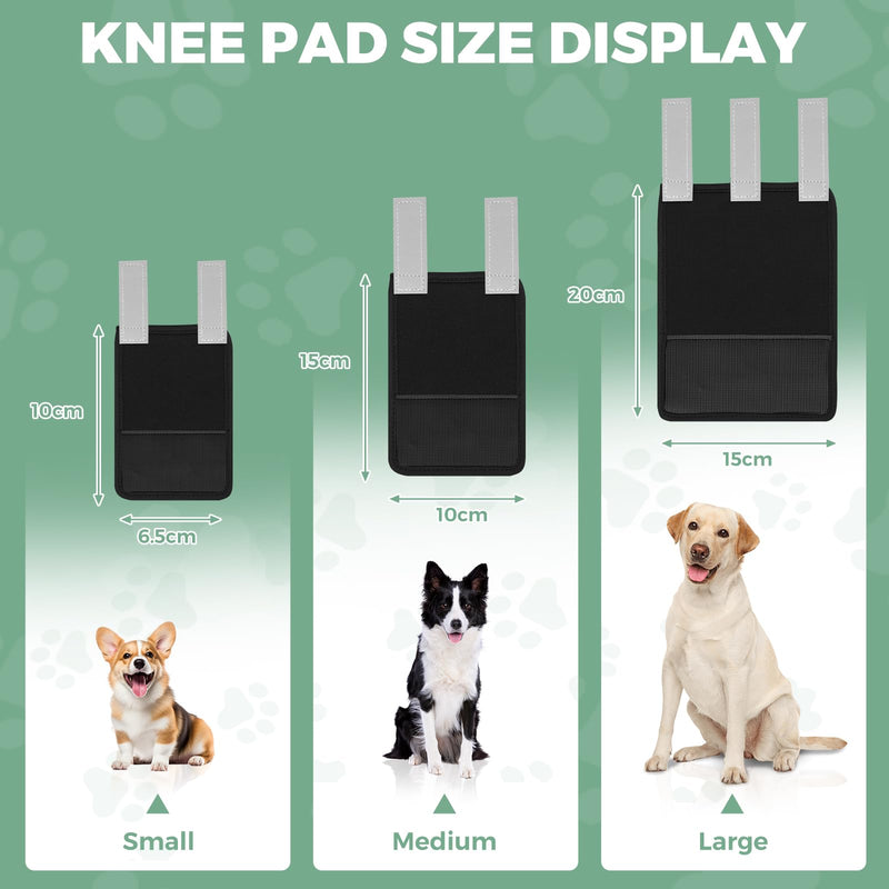 OHCOZZY Dog Front Leg Brace 2Packs with Reflective Straps, Leg Splint Provides Joint Support and Against Lick, Leg Wrap Protector for Wound Injury and Sprain Healing,S S Black