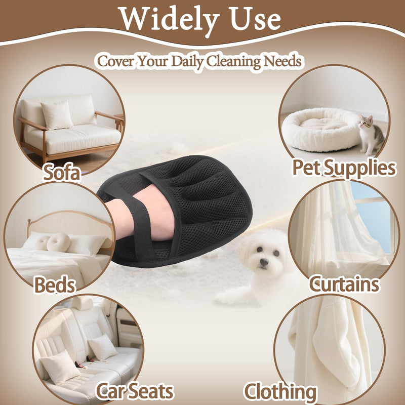 Pet Hair Remover Glove - Reusable Electrostatic Five-Finger Gloves for Cat/Dog Hair Removal on Furniture, Carpet & Clothes - PawsPlanet Australia