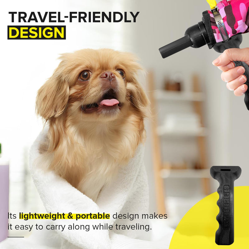 Sure Grip Dryer Handle for Dogs V3(Updated design), For Comfortable Dog Grooming | High-Quality PETG | Heat-Dissipating Design | Easy Attachment | Fits 1.5-2.5 Inch Hoses - PawsPlanet Australia