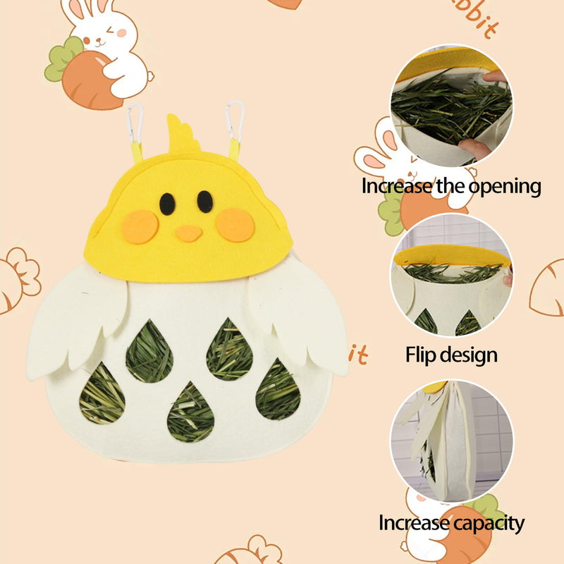 2Pcs Rabbit Hay Feeder Bag with 5 Holes, Guinea Pig Hanging Hay Feeder, Suitable for Small Animals Such as Guinea Pigs, Rabbits and Chinchillas - PawsPlanet Australia