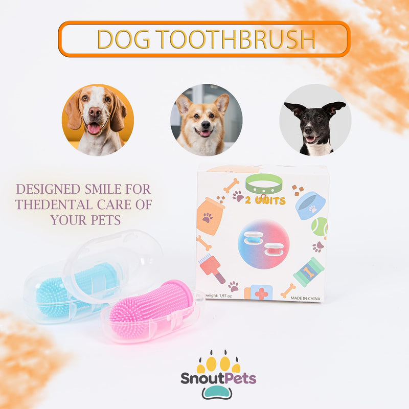 Cylindrical dog toothbrush for Dogs–the Easy to Use Dog Tooth Brushing Kit, With of Toothbrush for Dogs you will get the Hygiene, Takes Care of Teeth and Gums, Ideal for Pets of All Ages-2 Pack Blue, Pink 1 Count (Pack of 2) - PawsPlanet Australia