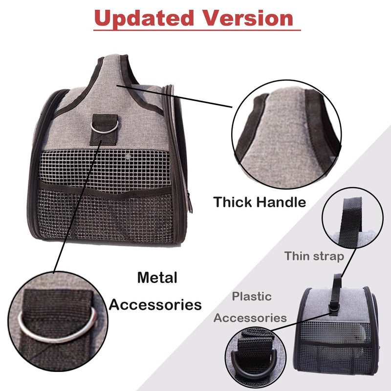 Guinea Pig Carrier, Small Pet Carriers for Rabbit Hamster Bird Bunny Bearded Dragon Kitty and Etc. Animal Bag with Stable Handle and Waterproof Pad, Easy Travel and Vet Visit-Large 16.0"L x 10.0"W x 1.5"H