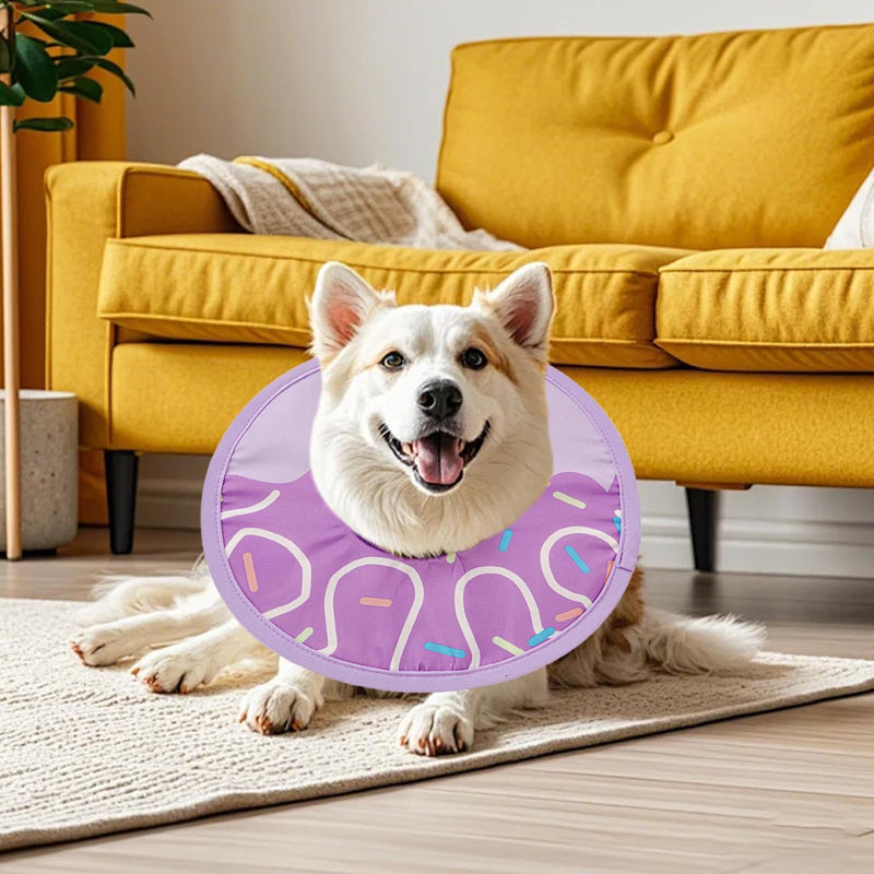 Cat cone ‬ soft cat cone, cat cone collar, foldable, water-repellent, lightweight, soft, comfortable, recovery collar for kittens, protective neck donut against licking S