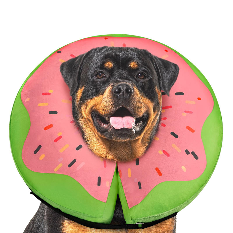 Gimars XL Inflatable Dog Cone Alternative After Surgery, Soft Dog Neck Donut Recovery Cone Collar, E Collar and Elizabethan Collar Alternative for Large X-Large Dogs Donut Red XL (Neck 18"-24") - PawsPlanet Australia