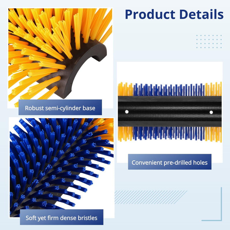 4 Pack Livestock Scratch Brush with Screws, Horse Scratching Post Goat Scratcher Brushes, Full Massage Grooming Brush for Cow, Cattle, Sheep, Pig Back Itching Relieve, 17.1 x 7.2 Inch - PawsPlanet Australia