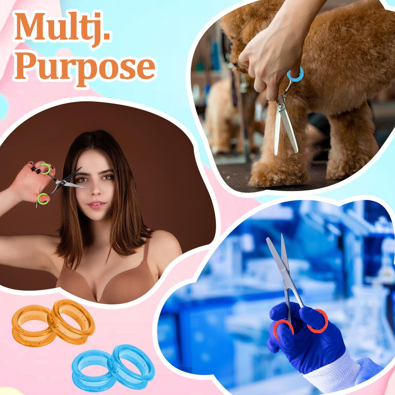 30 Pcs Silicone Scissors Finger Rings Soft Thumb Inserts Protection Pet Grooming Shear Finger Ring Barber Grips for Dog Hair Cutting Barber Accessories - PawsPlanet Australia