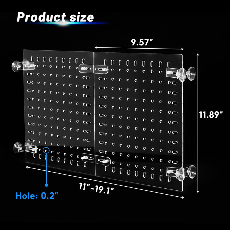 Fish Tank Divider 55 Gallon, Adjustable Aquarium Divider Kit with Suction Cups, Clear Fish Tank Divider Clips, Acrylic Fish Tank Isolation Board (fish tank divider 55 gallon) fish tank divider 55 gallon - PawsPlanet Australia
