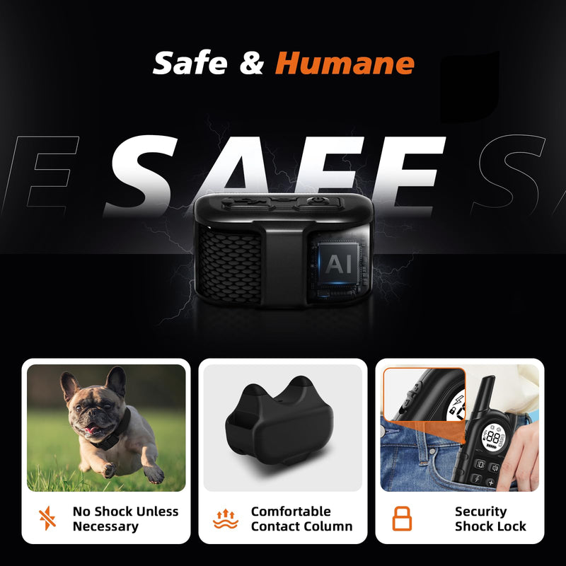 Tiniest Dog Shock Collar, Lightest Dog Training Collar with Remote for Small Dogs 5-15lbs & Medium Large Dogs/Puppies, Waterproof, Rechargeable, 1300ft Range (Black&Ultra Tiny) Black Ultra Tiny
