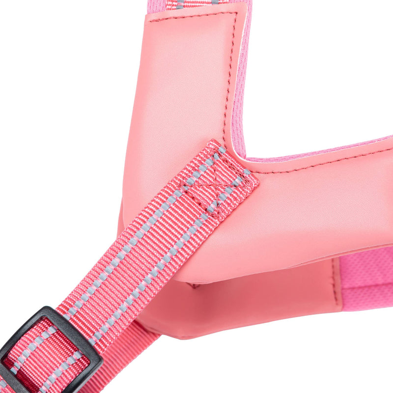 EXCELLENT ELITE SPANKER No Pull Dog Harness Step-in Adjustable Reflective Vest Soft Padded Easy Pet Chest Strap with Leash Clips for Small Medium Large Dogs Walking Training(Pink-L) L-Chest 22-25" Pink - PawsPlanet Australia