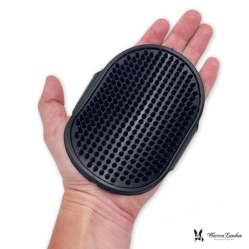 Warren London Grooming Bath Brush for Dogs and Cats | Applicator for Dog Shampoo, Hydrating Butter, or Pet Leave In Conditioner | Black - PawsPlanet Australia