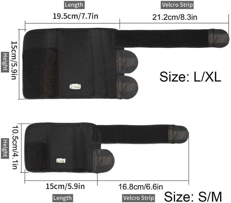 In hand Dog Front Leg Compression Brace, Pair of Canine Leg Wrap with Metal Strips & Safety Reflective Straps, Protects Wounds Brace Heals and Prevents Injuries and Sprains L-XL