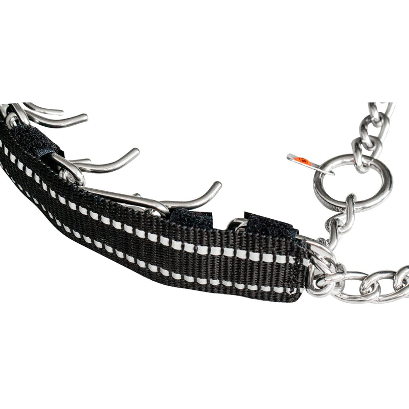 Sprenger Reflective Collar Cover for Prong Training Dog Collars - Lightweight Woven Nylon Suitable for All Weather Excellent Protection Collar from Water and Dirt - Black (2.25mm Prong; 11.5" Length) 2.25mm prong; 11.5" length - PawsPlanet Australia