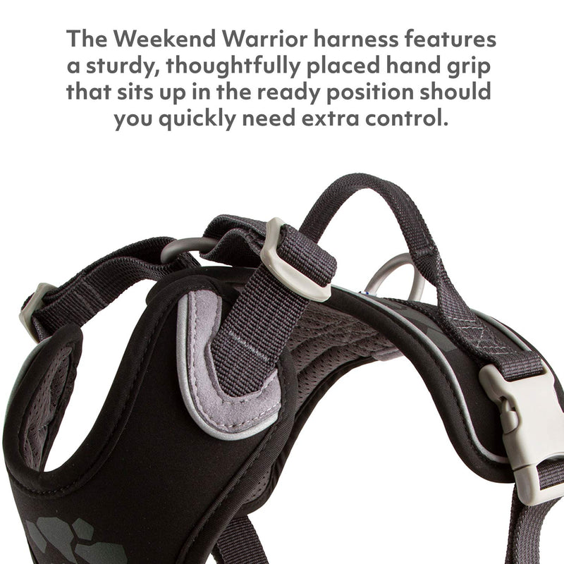 Hurtta - Weekend Warrior Harness - 60-80 cm - black - 1 piece 1 Count (Pack of 1) Multi - PawsPlanet Australia