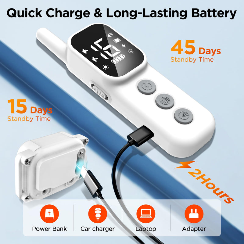 Dog Shock Collar,3300FT Dog Training Collar with Remote,IPX7 Waterproof Rechargeable Dog e-Collar with Beep,Vibration,Safe Shock,LED Light for Small,Medium,Large Dogs (8-150 lbs) - PawsPlanet Australia
