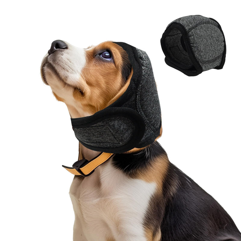 Dog Ear Covers for Bath, Swimming, Grooming & Noise Protection, Adjustable Water Resistant Dog Shower Cap Ear Wrap with Comfortable Breathable Fabric,M (Gray, S) Gray