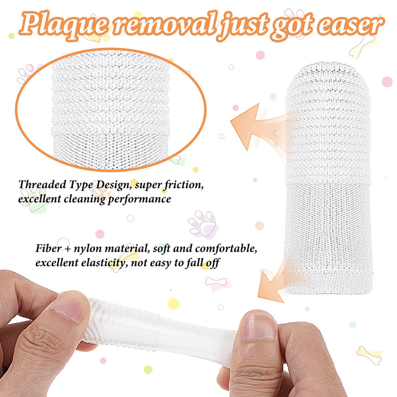 Sibba Dog Toothbrush 20Pcs Pet Toothbrush Finger Toothbrushes 360º Dog Tooth Brushing Kit Finger Cleaning Gloves Washable Cat Toothbrush Comfortable Brush Tape Pad Clean Cushion