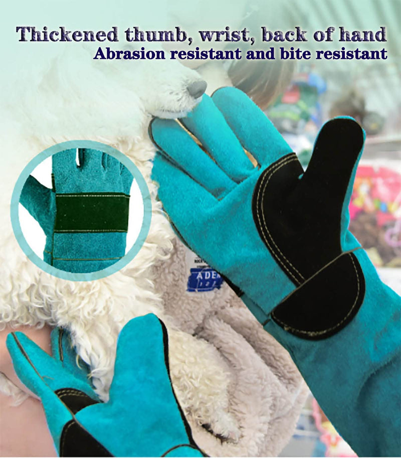 Animal Handling Glove Bite Proof Gloves Scratch Resistant for Grabbing Reptile, Grooming, Trips to Vet. Puncture for Cat Dog Bird Falcon Livestock Snake - PawsPlanet Australia