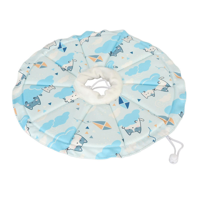 Cat Cone Collar, Multipurpose Soft Drawstring Design Waterproof Pet Cat Elizabethan Collar for Cats for Pets (Genericadyo0s68ng-14), Blue Genericadyo0s68ng-14 - PawsPlanet Australia