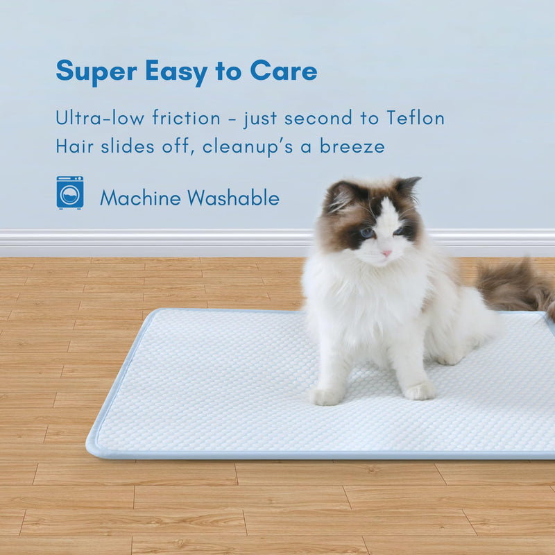 petfelix Pet Cooling Mat, Chew & Scratch Resistant QMAX>0.5 for Mini Dogs & Cats Up to 10 lbs, S 18''*14'' Machine Washable Non-Skid Portable Easy to Fold Crate Pad Small - 18 x 14 Inches - PawsPlanet Australia
