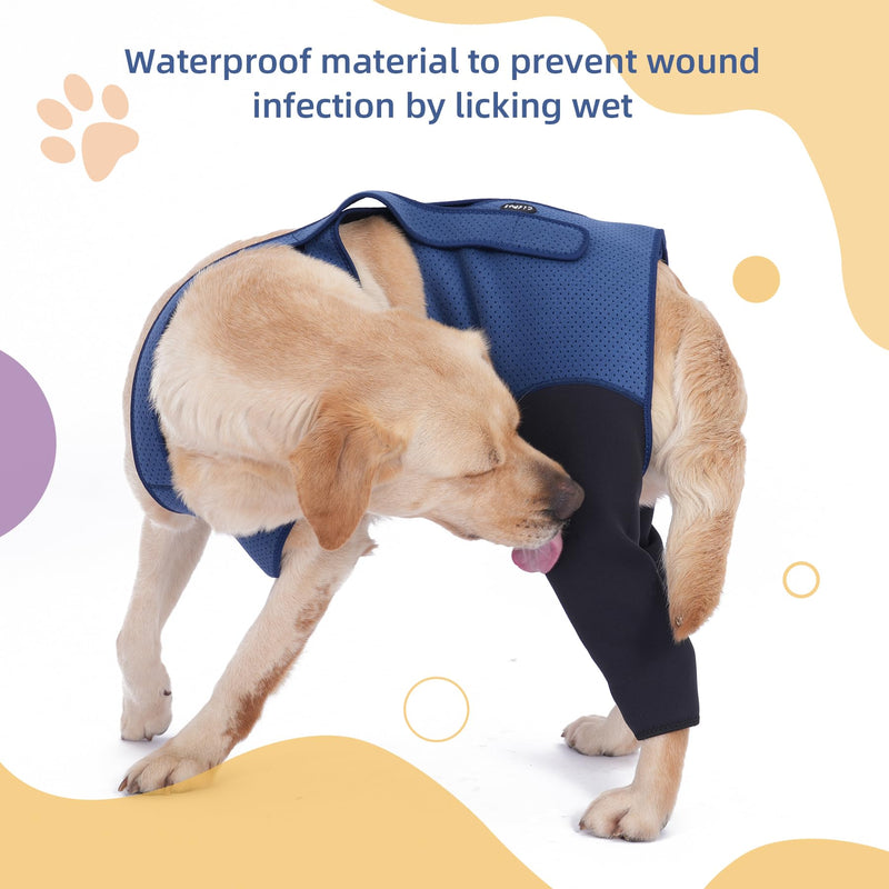 Dog Hind Leg Recovery Sleeve Dog Recovery Suit as Cone Collar Alternative, 2.5mm Thick and Waterproof, Prevent Pet Wounds Licking, Biting (XXLarge) XXLarge