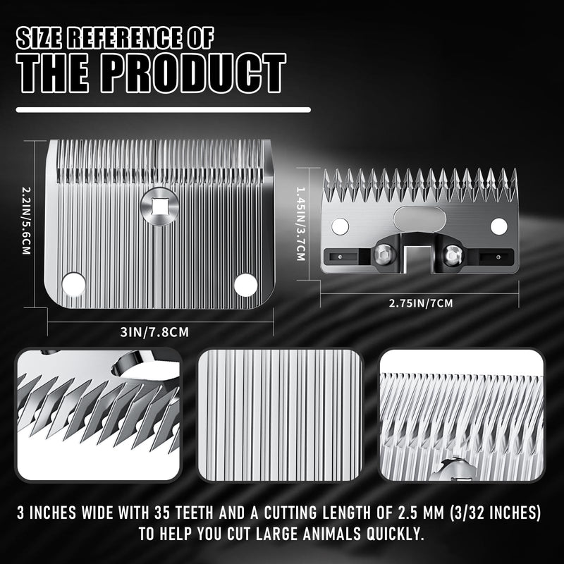 A2/AC Medium Blade Compatible with Lister Star, Legend, Liberty, and Fusion Animal Clippers, Cut Length 3/32 in (2.5 mm), 1 Pack - PawsPlanet Australia