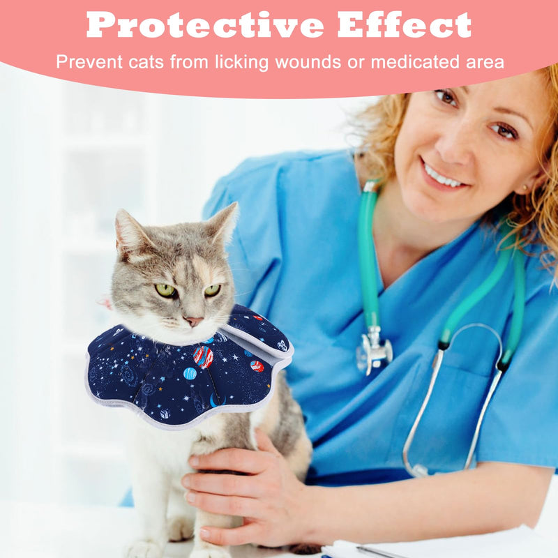 Soft Cat Cones to Stop Licking, Adjustable Cat Donut Collar Cat Recovery Collar, Inflatable Pet Cones for Cats Neck, Comfortable Elizabethan Collar for Small Medium Kitten After Surgery - PawsPlanet Australia