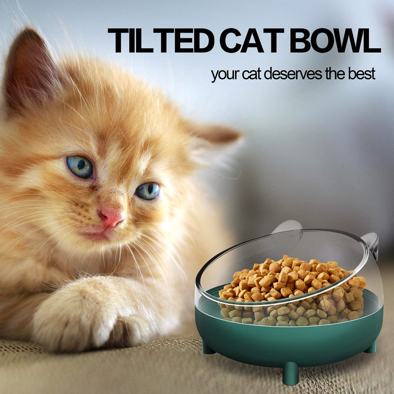 Hamster Food Bowl, Elevated Tilted Pet Feeder, Reduces Neck Strain, Suitable for Dwarf Hamsters, Gerbils, Mice, Puppies, and Other Small Animals Green - PawsPlanet Australia