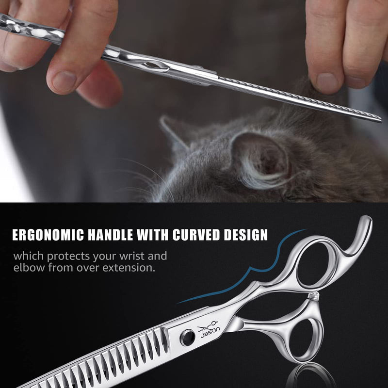 JASON 7.5" Professional Dog Grooming Chunker Scissors Japanese Stainless Steel Dog Chunker Shear for Pet Groomer Right Hand - PawsPlanet Australia