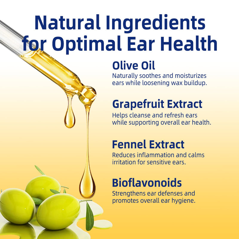Dog Ear Cleaner, Dog Ear Drops for Infection Treatment, Natural Herbal Ear Cleaning Solution for Itching, Irritation & Wax Build-Up, Gentle Cleaning - 1 Oz Bottle with Dropper